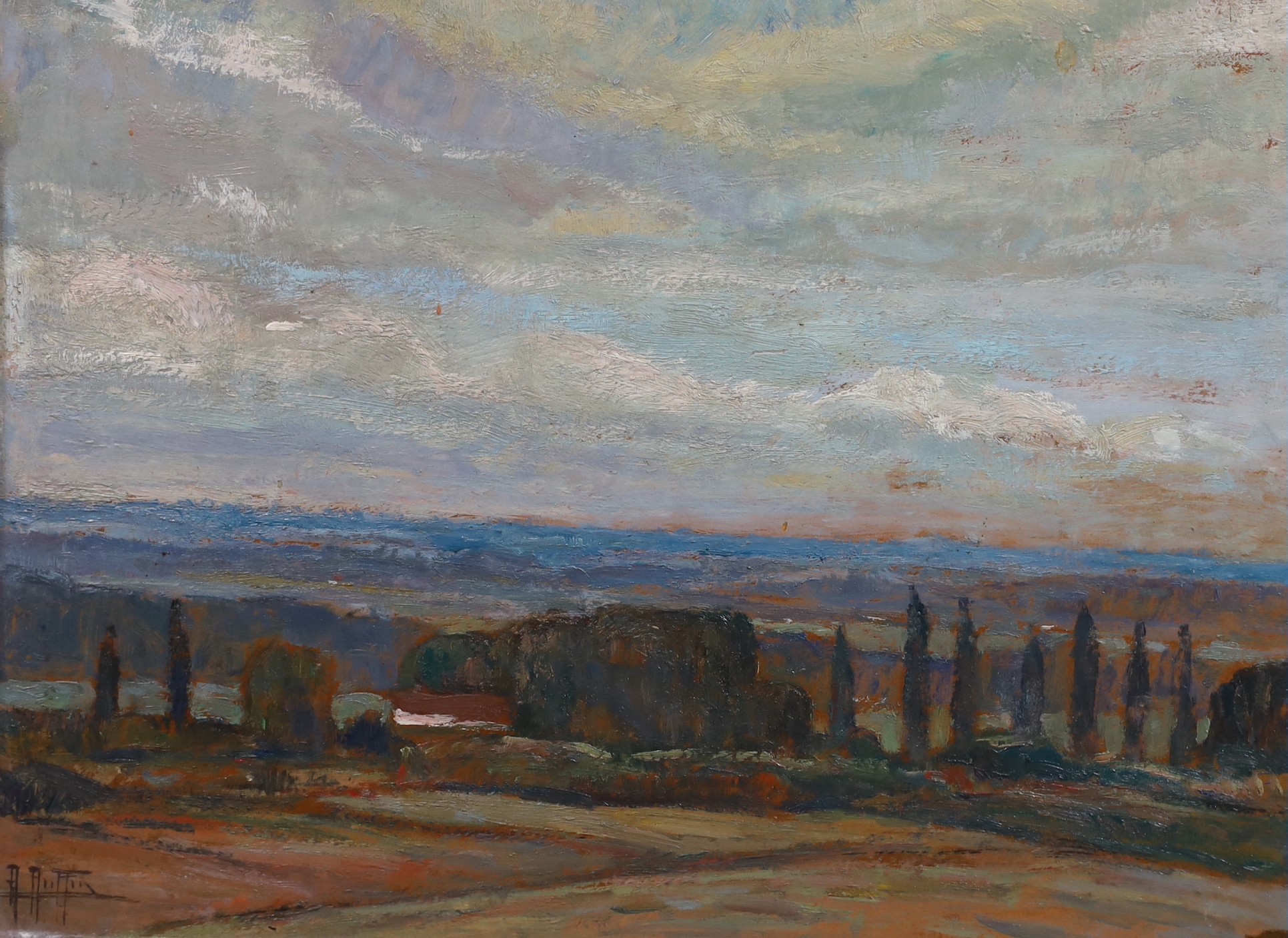 A. Raffin , 'La Biesse ...', oil on paper laid on board, 26 x 34cm